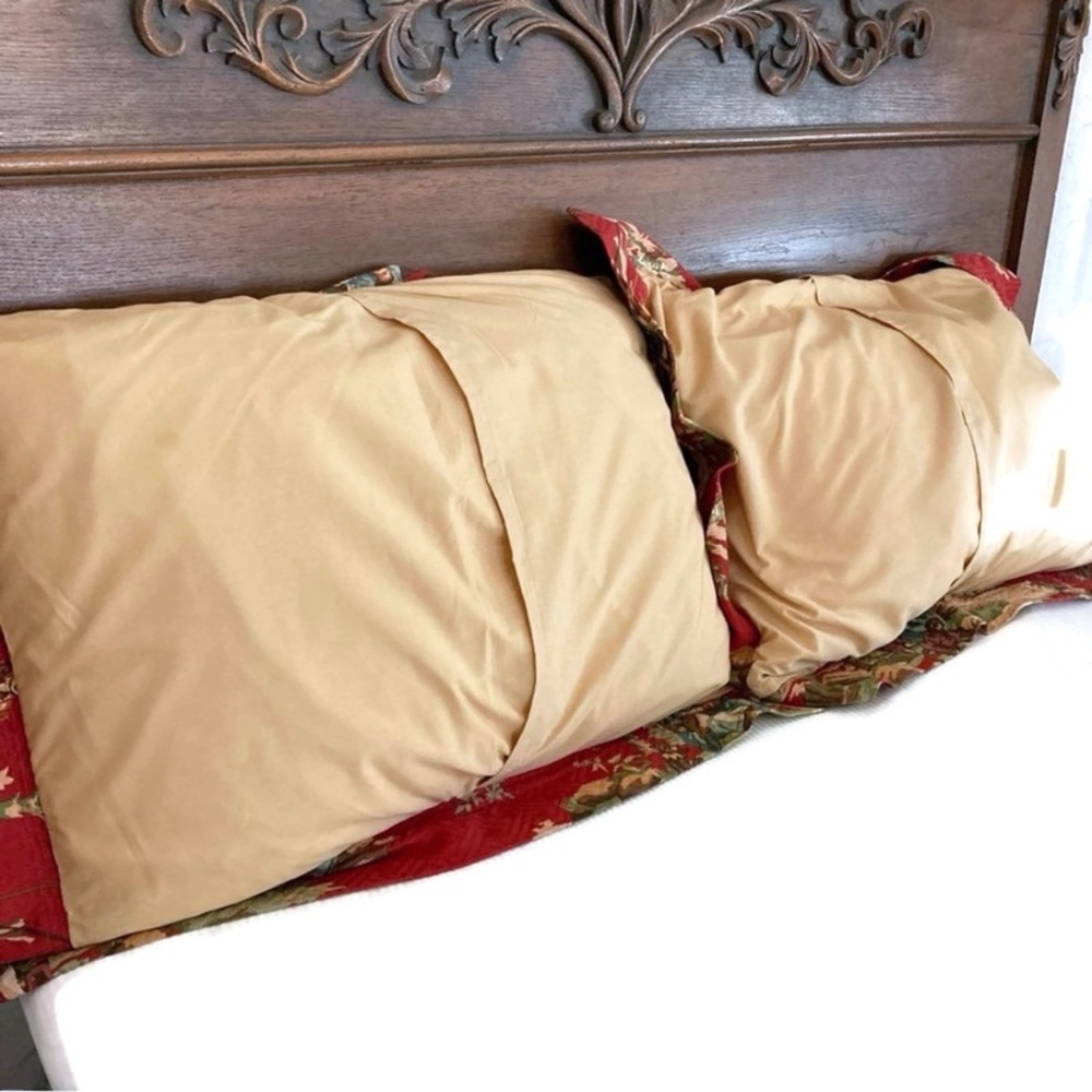 Custom Made Vintage Wesley Mancini Asian Toile Singerie fabric Pillow Shams - Picture 9 of 16